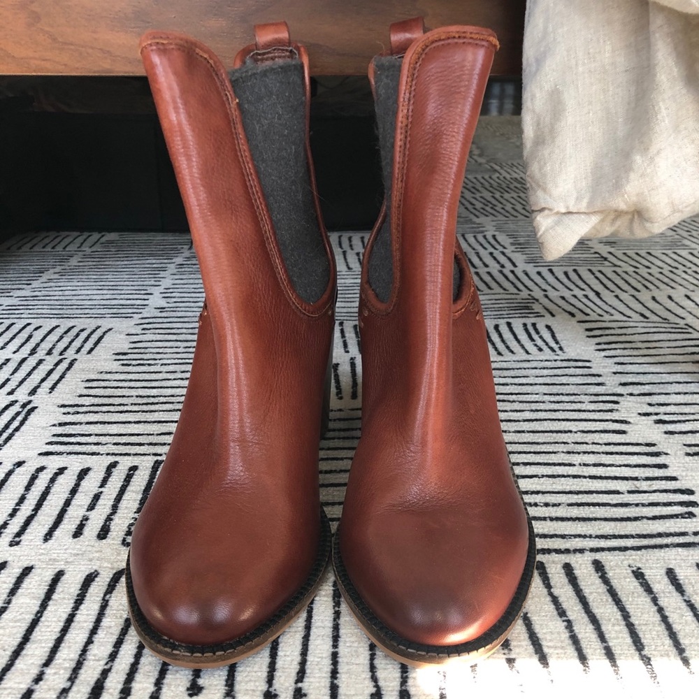 DOLCE VITA Leather and Wool Bootie